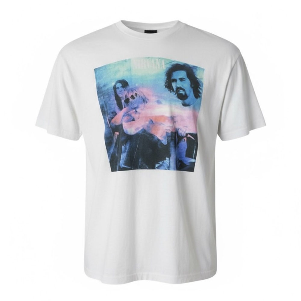 🦂 Nirvana Band Tee 🦂 Trippy Grunge Print 🔥 Size M